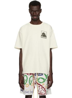 Rhude 男士 T恤 灰白色 Moonlight Badge T 恤