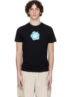 Abra 男士 T恤 黑色 Flower T 恤