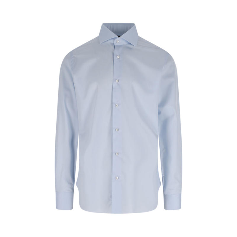 BARBA Napoli 男士 FW25 衬衫 蓝色衬衫