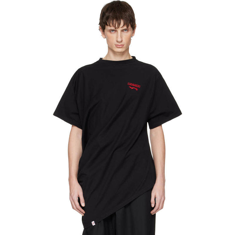 Charles Jeffrey Loverboy 男士 T恤 黑色 Topsy Turvy T 恤