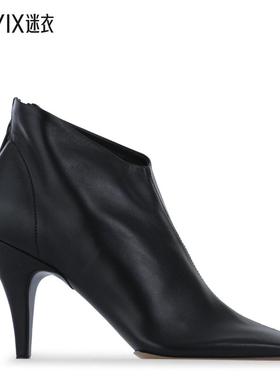 PHOEBE PHILO 女款黑色皮质靴子 迷衣时尚