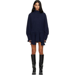 短款 女士 连衣裙 海军蓝 Polo FIDAN Leni NOVRUZOVA