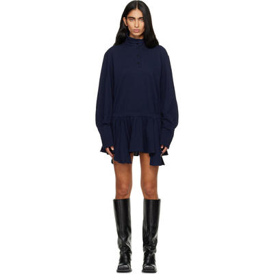 FIDAN NOVRUZOVA 女士 短款连衣裙 海军蓝 Leni Polo 连衣裙