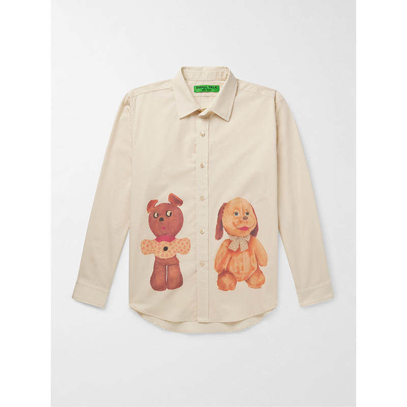 Small Talk Studio 男士 FW25 衬衫 印花棉质府绸衬衫