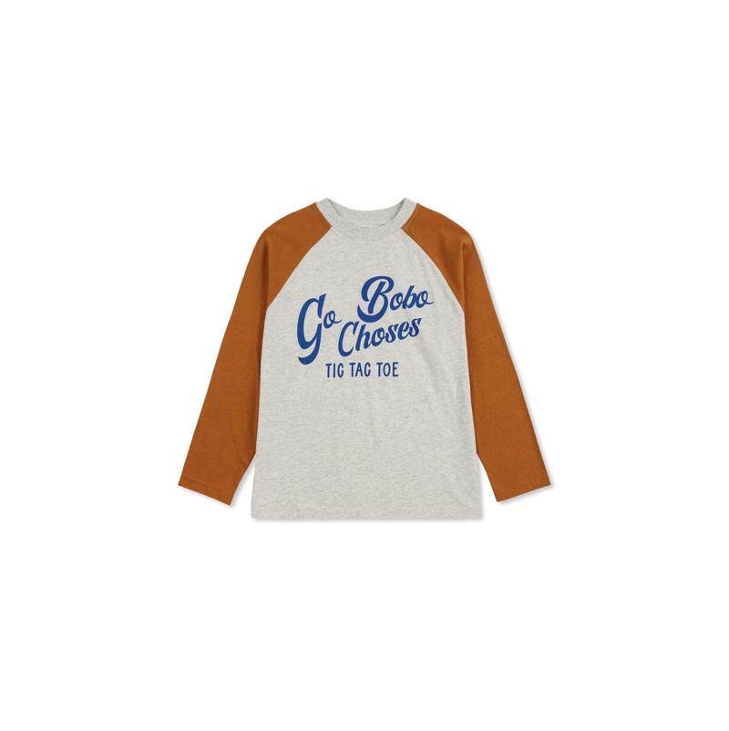 Bobo Choses 男童 FW25 T恤 "TIC TAC TOE" 徽标童装