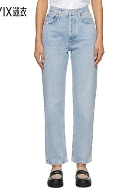 AGOLDE 女士蓝色 90's Pinch Waist High Rise Straight 牛仔裤