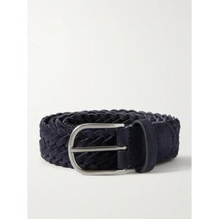 Anderson's 男士 腰带 3.5cm 编织绒面革皮带