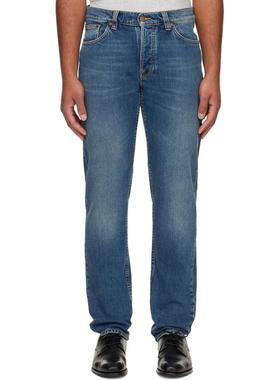 Nudie Jeans 男士 牛仔长裤 蓝色 Solid Ollie 牛仔裤
