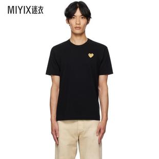 黑色 Play川久保齡 Comme 男款 迷 Patch Garcons Des Heart 恤
