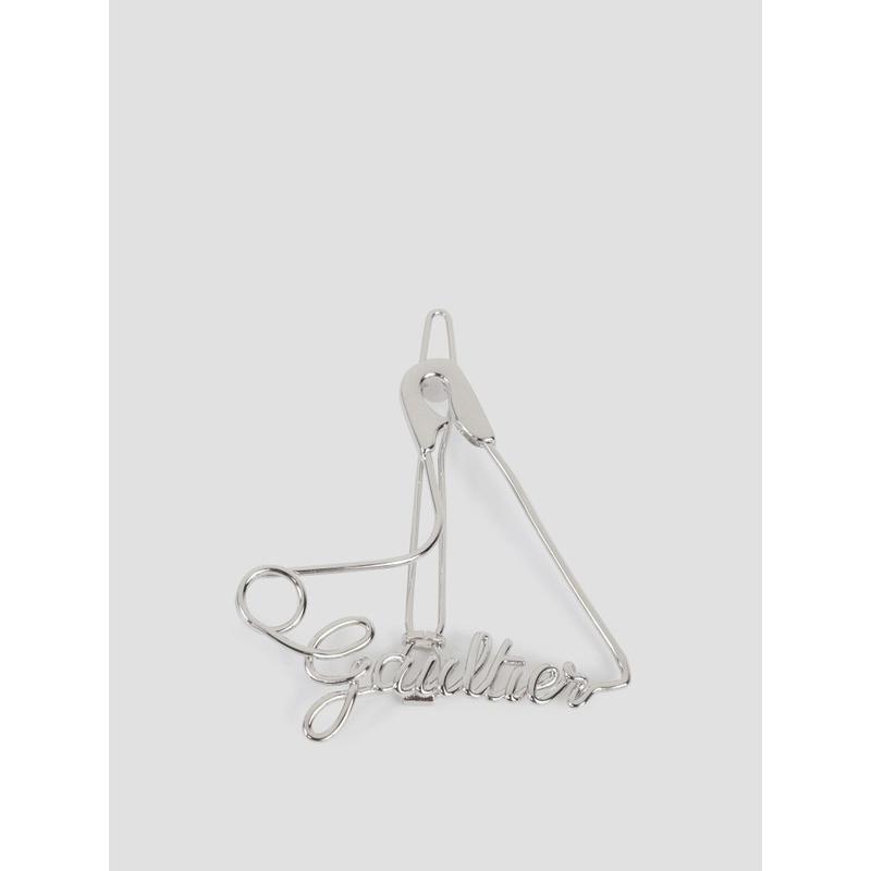 Jean Paul Gaultier 女士 发夹 银色 The Heart Safety Pin 发夹