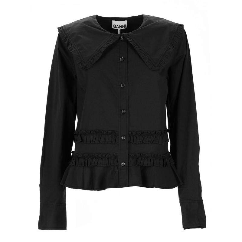 Ganni 甘尼 女士 SS26 衬衫 皱褶