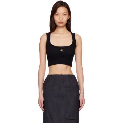Vivienne Westwood 西太后 女士 SS26 背心 黑色 Cropped Rib