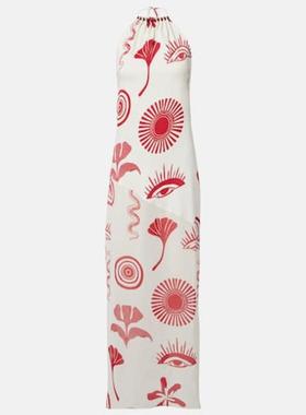 Cala De La Cruz 女士 中长连衣裙 Accasia 格纹精饰长款连衣裙