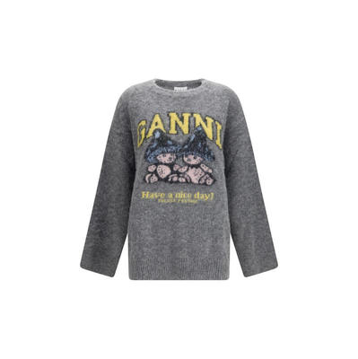 Ganni 甘尼 女士 FW26 毛衣 MUSHROOM TEDDY 羊驼毛混纺