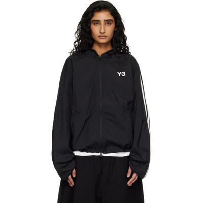 Y-3 女士 卫衣 黑色 Nylon Wired 3 Stripes 运动夹克