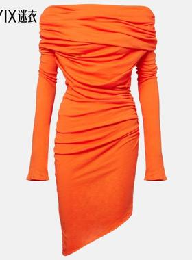 Entire Studios 女款Bound 露肩针织迷你连衣裙 迷衣时尚