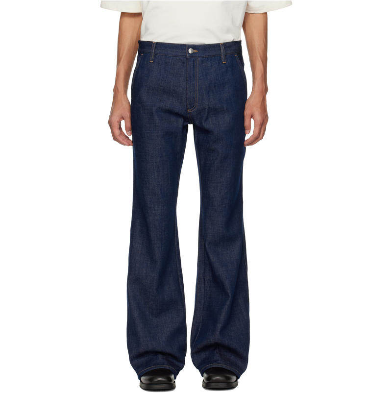 Amiri 埃米尔 男士 牛仔长裤 蓝色 Raw Boot Cut 牛仔裤