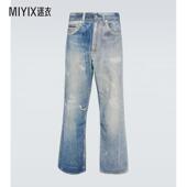 Third Legacy Our œil 男款 迷衣时尚 trompe 剪短直筒牛仔裤