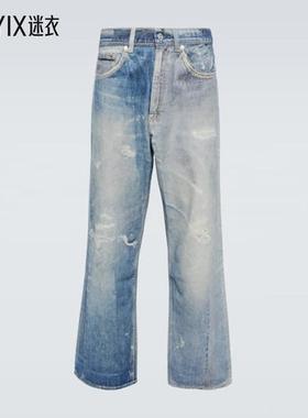 Our Legacy 男款Third trompe l'œil 剪短直筒牛仔裤 迷衣时尚