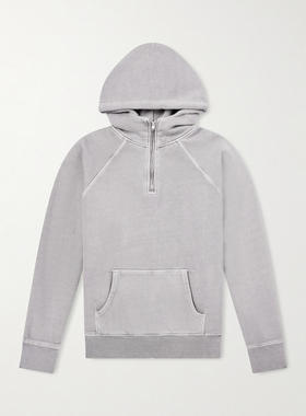 Les Tien 男士 SS26 卫衣 棉针织半拉链连帽衫