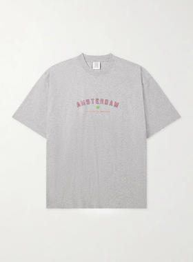 Vetements 男士 SS26 T恤 Amsterdam 印花棉针织T恤