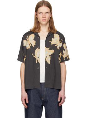 Needles 男士 衬衫 黑色 Kae Tanaka 联名 S/S One-Up 衬衫