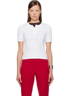 FLORE FLORE 女士 T恤 白色 Jess 亨利衫