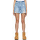 SJYP 蓝色做旧牛仔短裤 女士 牛仔短裤