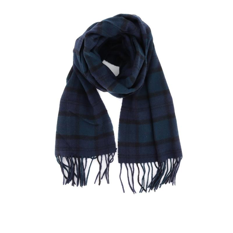 Barbour 男士 FW25 围巾 格子呢羔羊毛围巾