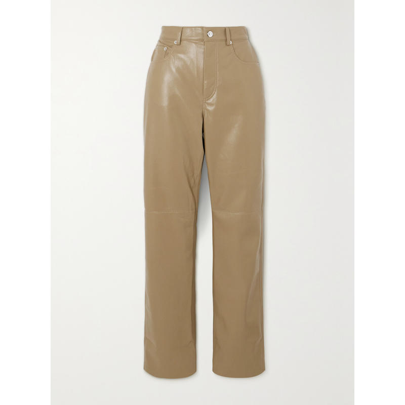 Nanushka 女士 长裤 + SUSTAIN Vinni OKOBOR 网状短款直筒裤