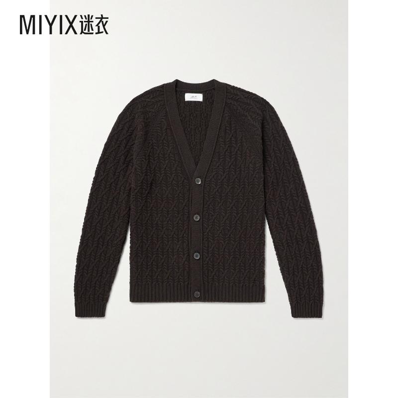MR P. 男款粗线针织羊毛针织开衫 迷衣时尚
