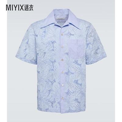 Wales Bonner 男款Highlife 花朵棉混纺保龄球衬衫 迷衣时尚