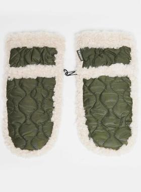 Barbour 女士 手套 Marnie 防水橄榄绿绿色连指手套