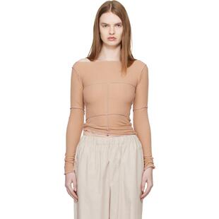 Baserange 女士 T恤 黄褐色 Cinder 长袖