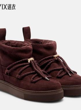 INUIKII 女款经典款低帮绒面革雪地靴 迷衣时尚
