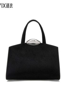 【秋冬新品】Benedetta Bruzziches 女款Serena La 黑色小牛毛小