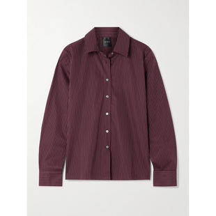 Yoshi LESET 衬衫 SS26 细条纹棉混纺斜纹布 女士