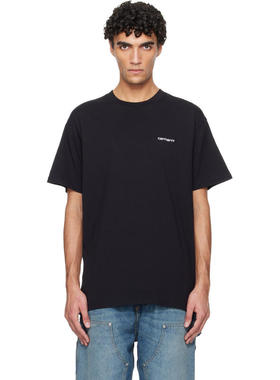 Carhartt WIP 男士 T恤 黑色 Script Embroidery T 恤