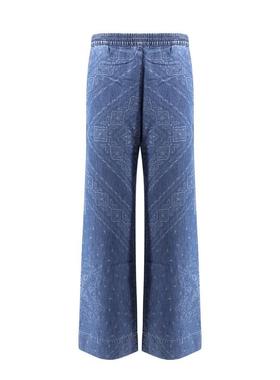 Pinko 女士 SS25 牛仔长裤 Namibia 阔腿牛仔裤