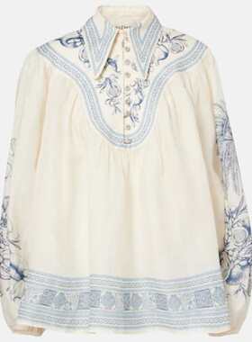 Alémais 女士 上衣 Villa Romantica 印花苎麻衫