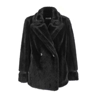 TWINSET 女士 FW25 大衣 双件套短款人造毛皮外套