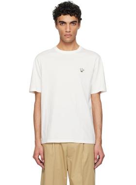Maison Kitsuné 男士 T恤 白色 Barista Fox Patch Relax T 恤