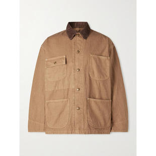 ORSLOW 男士 SS26 夹克 灯芯绒饰边棉质帆布夹克