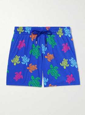 Vilebrequin 男士 泳裤 Moonrise 直筒中长印花泳裤