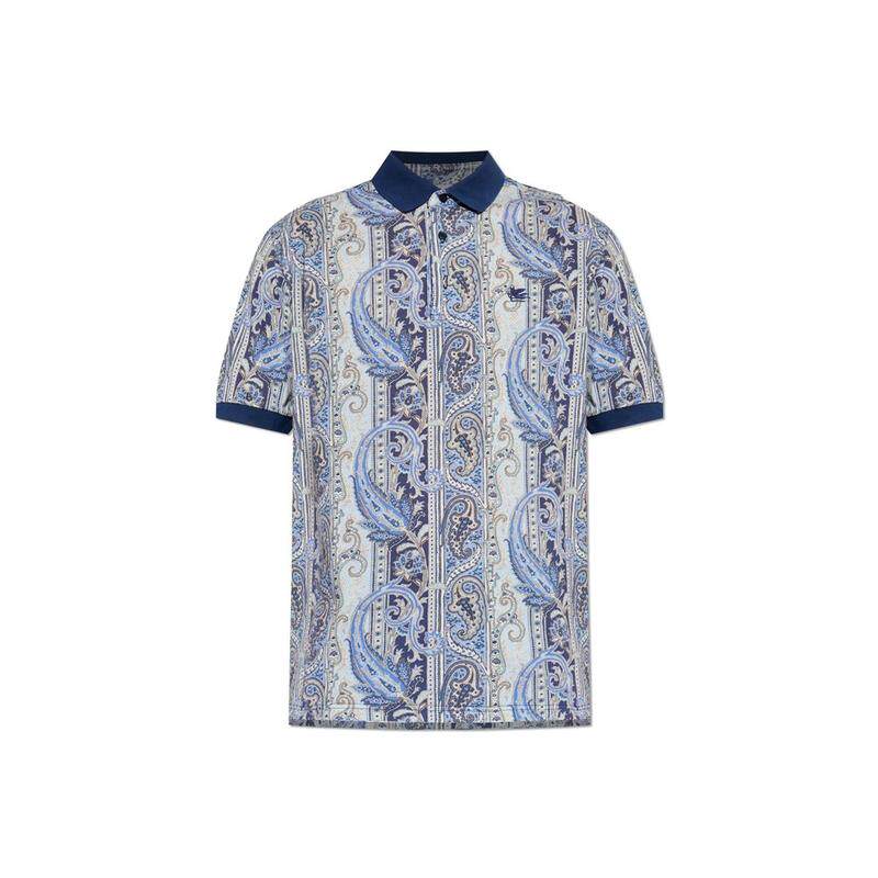 Etro 男士 SS26 POLO衫 佩斯利圖案短袖 Polo 衫