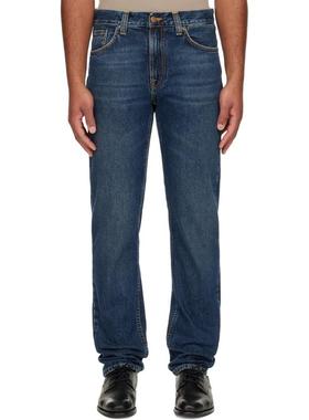 Nudie Jeans 男士 牛仔长裤 海军蓝 Gritty Jackson 牛仔裤