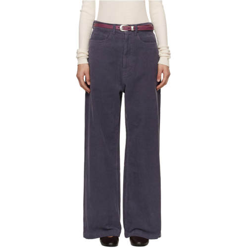 TONYWACK 女士 长裤 紫色 Washed Corduroy Wide-Leg