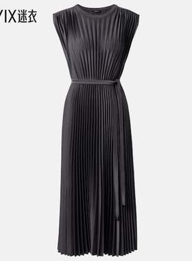 Joseph 女款Volta 束带泡泡纱缎面中长连衣裙 迷衣时尚