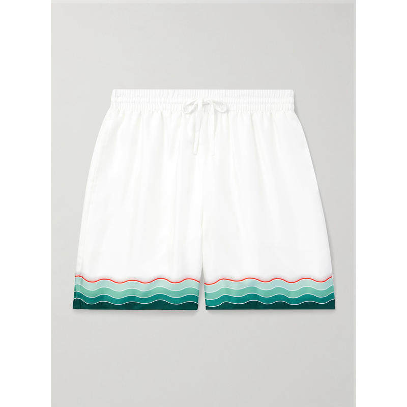 Casablanca 男士 短裤 Montagne Ondulee 直筒印花斜纹丝绸短裤,男装,短裤,淘宝优惠券,粉丝福利购,淘宝优惠卷