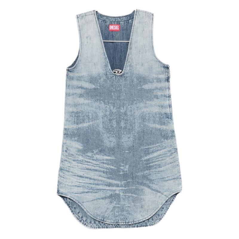 Diesel 女士 FW25 短款连衣裙 Clear 蓝色连衣裙
